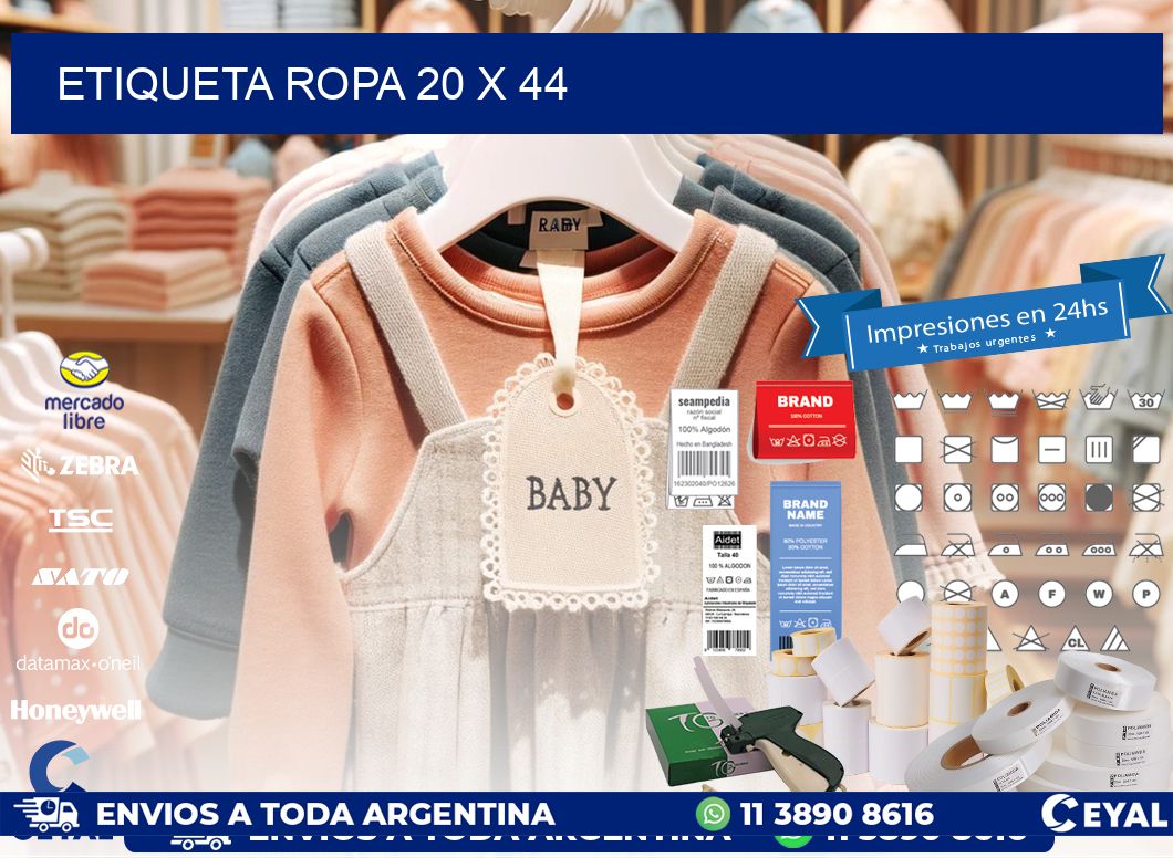 ETIQUETA ROPA 20 x 44