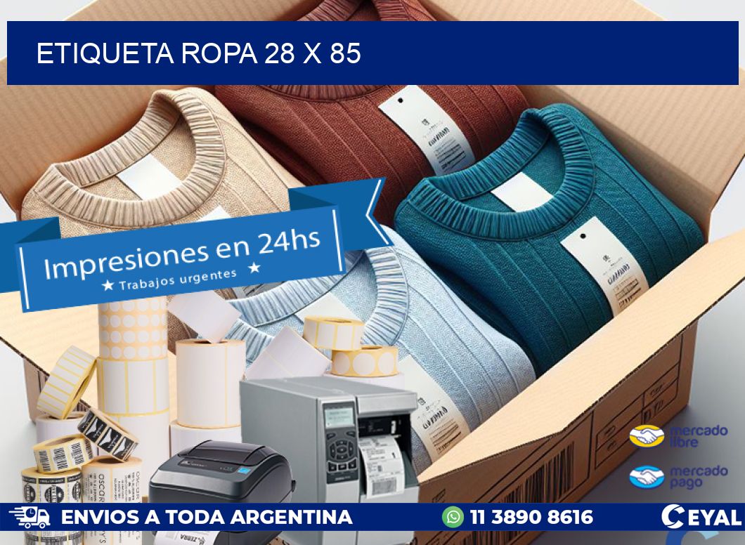 ETIQUETA ROPA 28 x 85