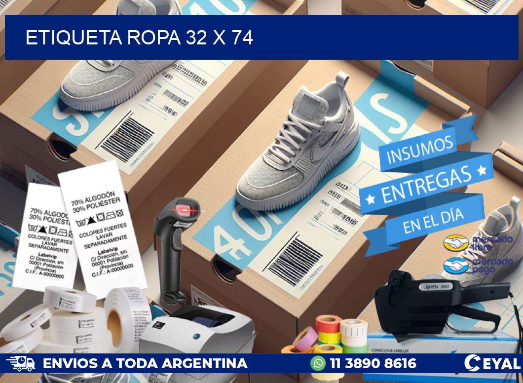 ETIQUETA ROPA 32 x 74