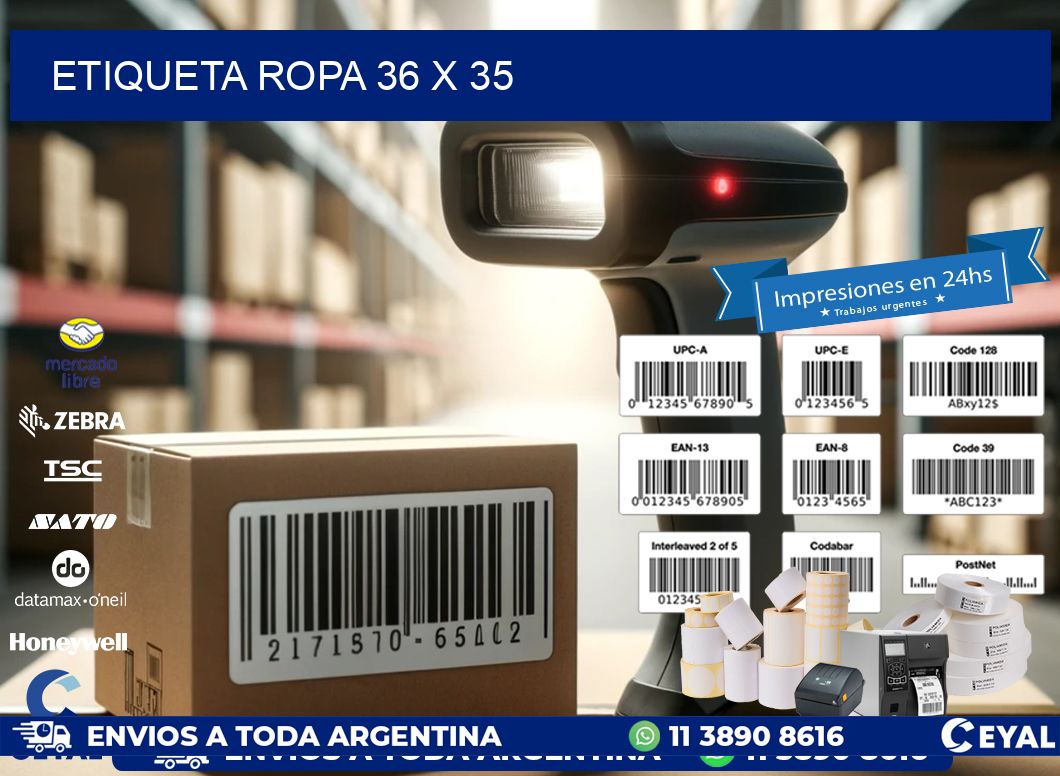 ETIQUETA ROPA 36 x 35