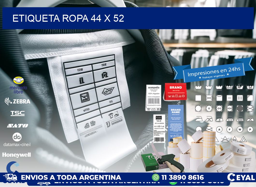 ETIQUETA ROPA 44 x 52