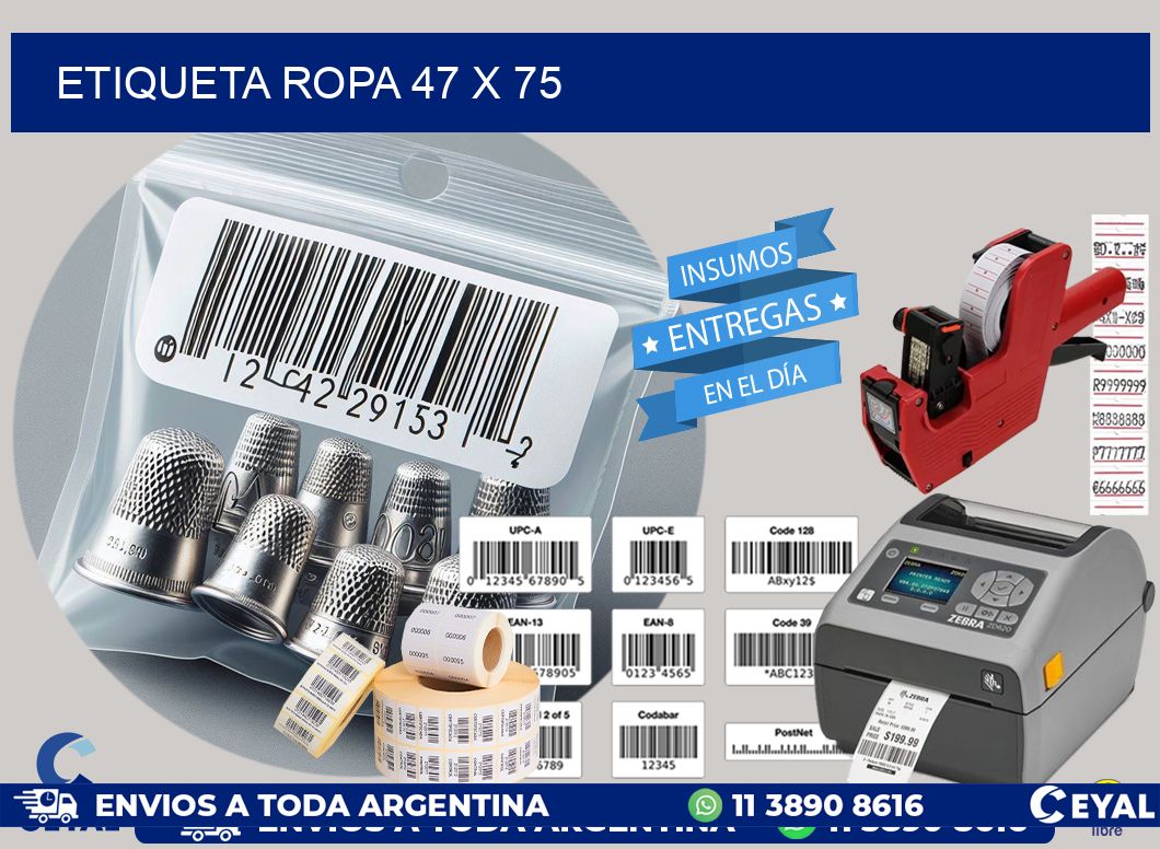 ETIQUETA ROPA 47 x 75