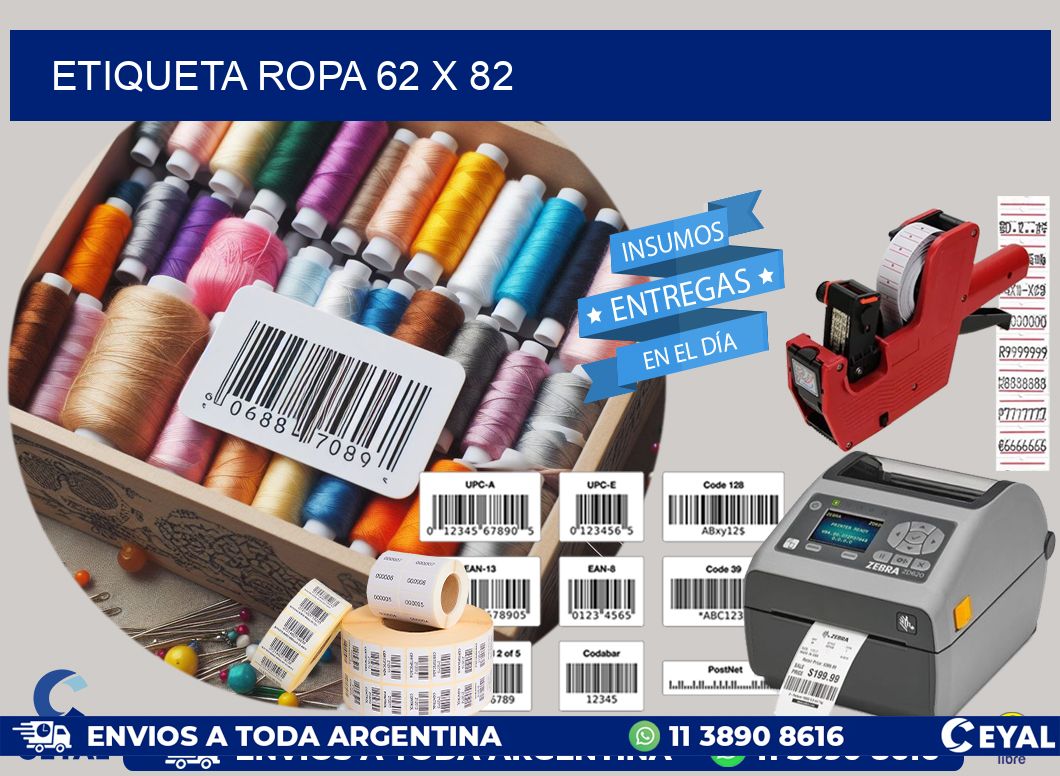 ETIQUETA ROPA 62 x 82