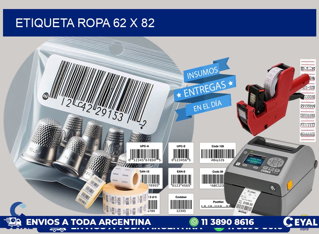 ETIQUETA ROPA 62 x 82