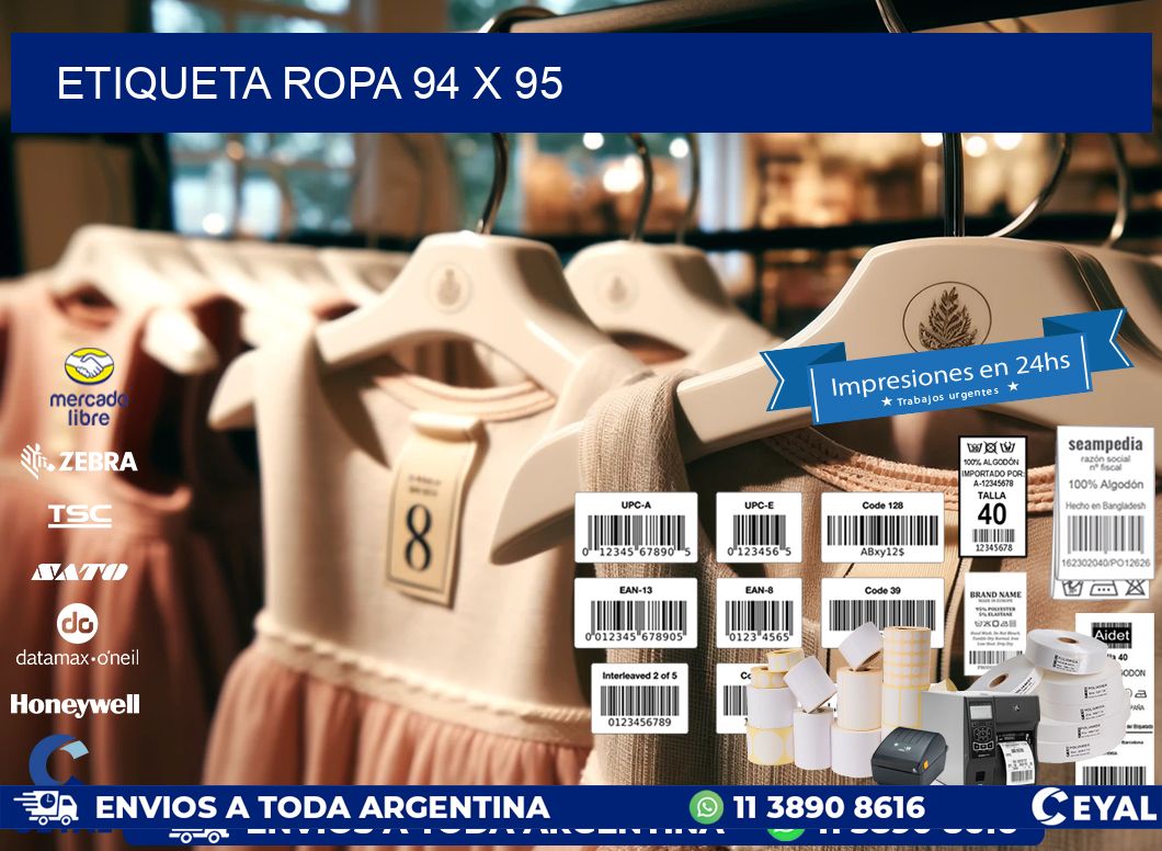 ETIQUETA ROPA 94 x 95