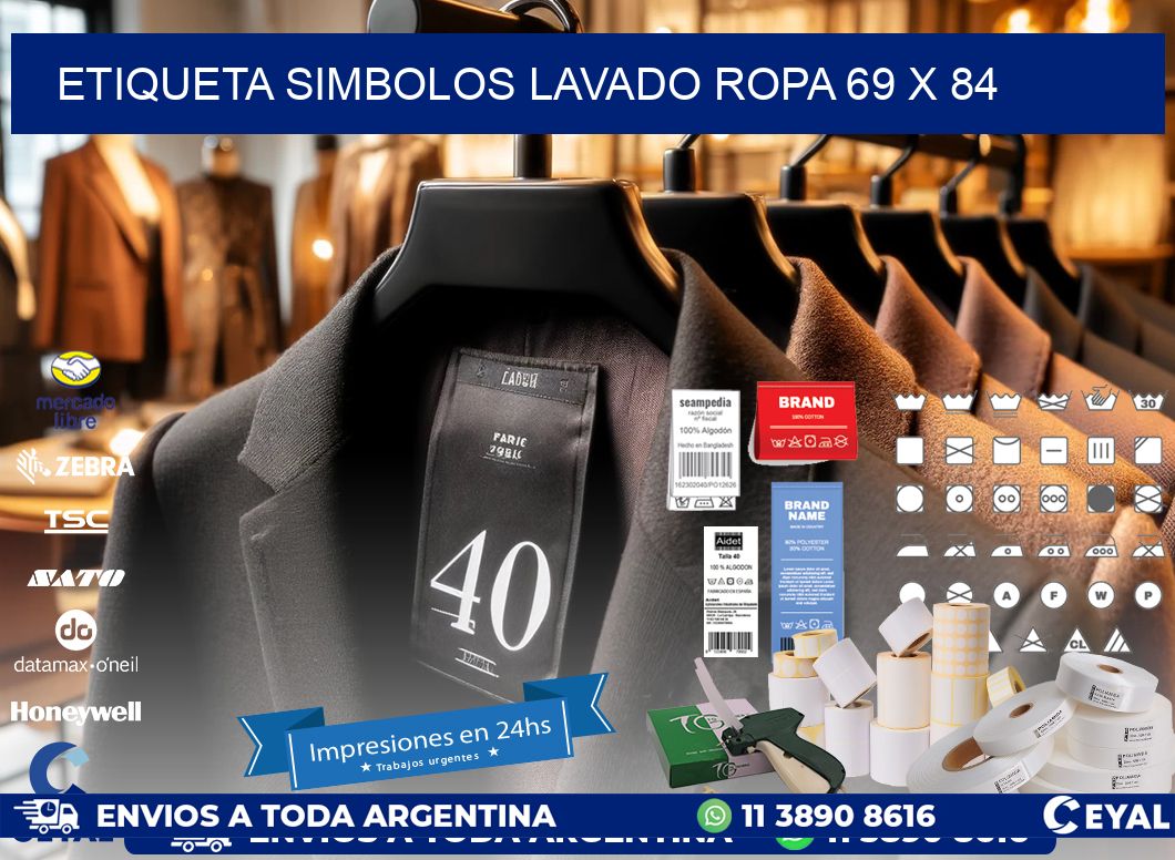 ETIQUETA SIMBOLOS LAVADO ROPA 69 x 84