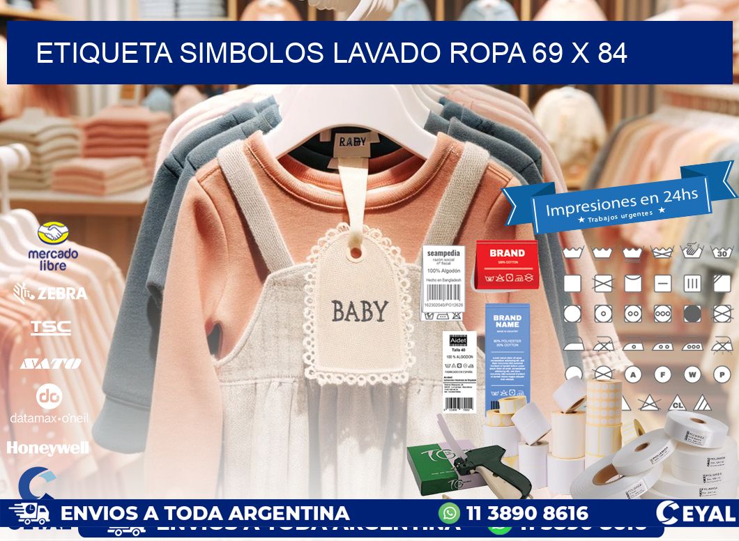 ETIQUETA SIMBOLOS LAVADO ROPA 69 x 84