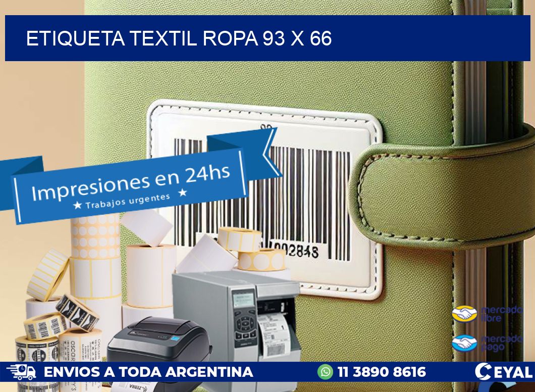 ETIQUETA TEXTIL ROPA 93 x 66
