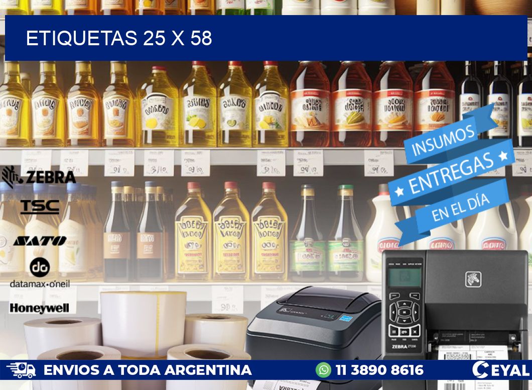 ETIQUETAS 25 x 58