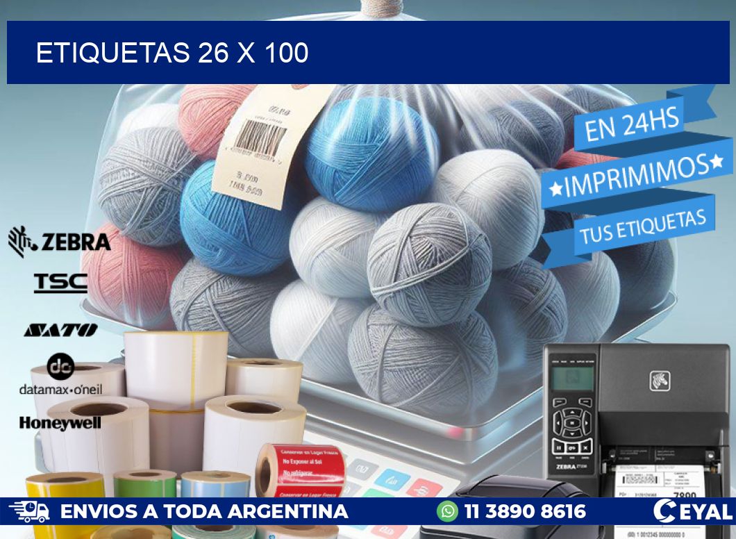 ETIQUETAS 26 x 100