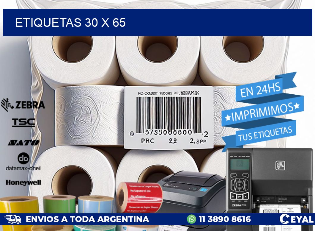 ETIQUETAS 30 x 65