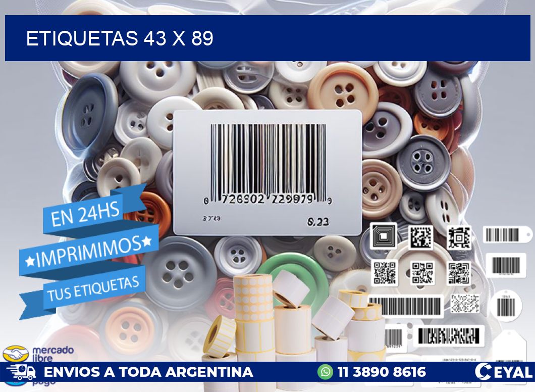 ETIQUETAS 43 x 89