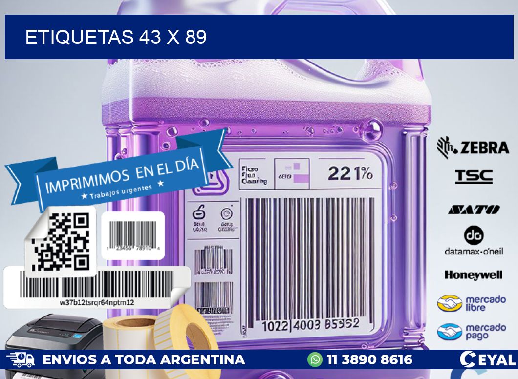 ETIQUETAS 43 x 89