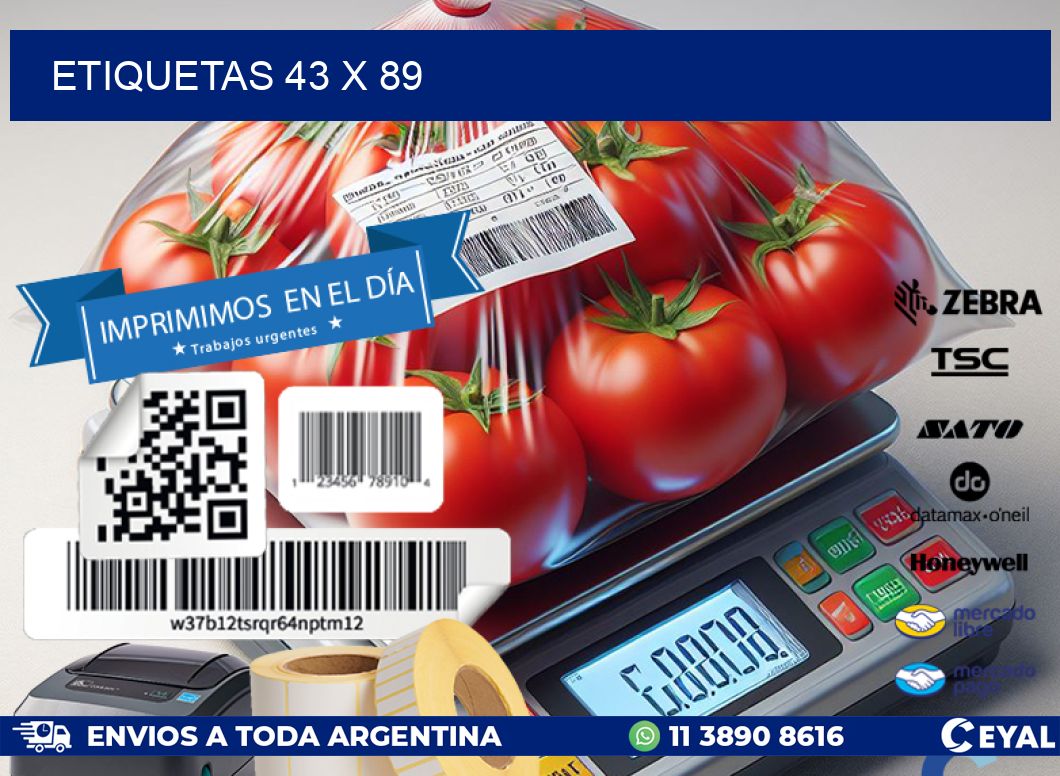 ETIQUETAS 43 x 89