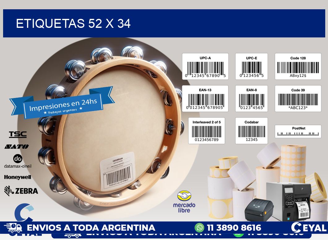 ETIQUETAS 52 x 34