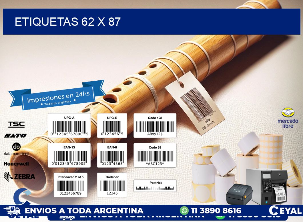 ETIQUETAS 62 x 87