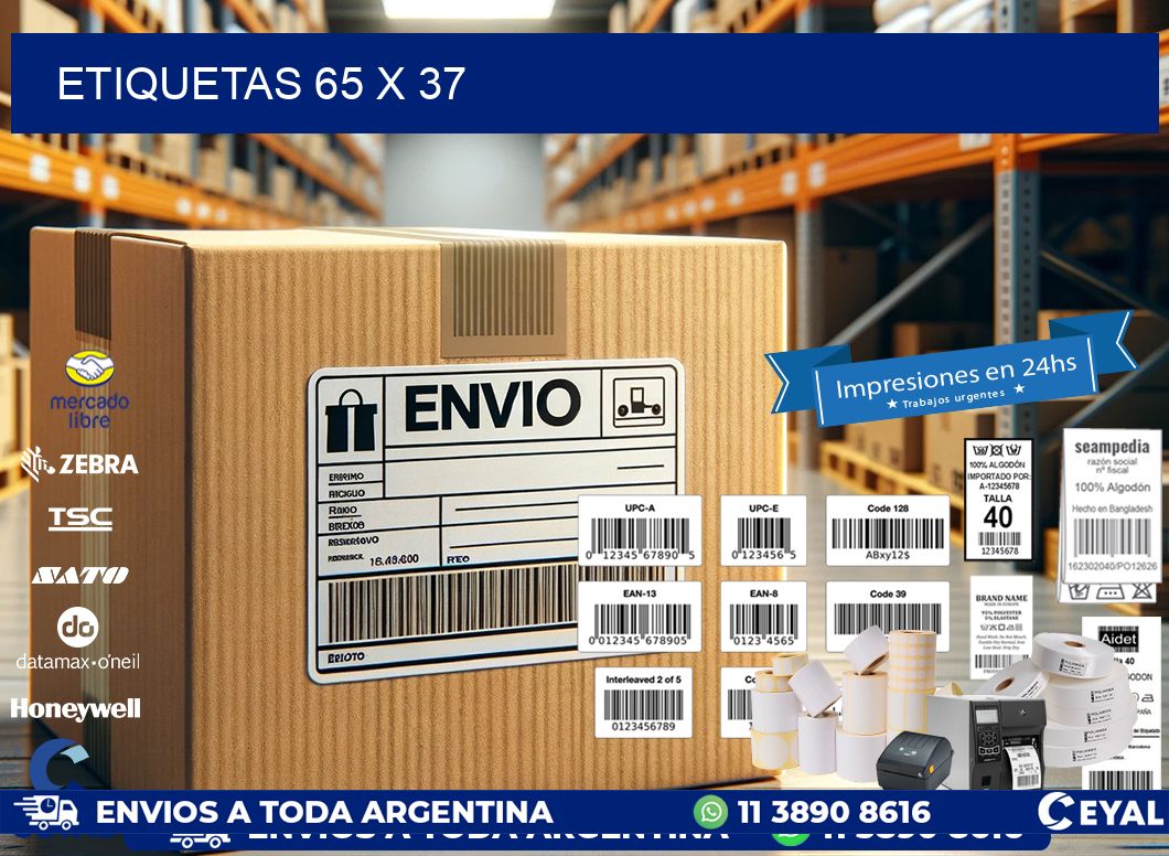 ETIQUETAS 65 x 37