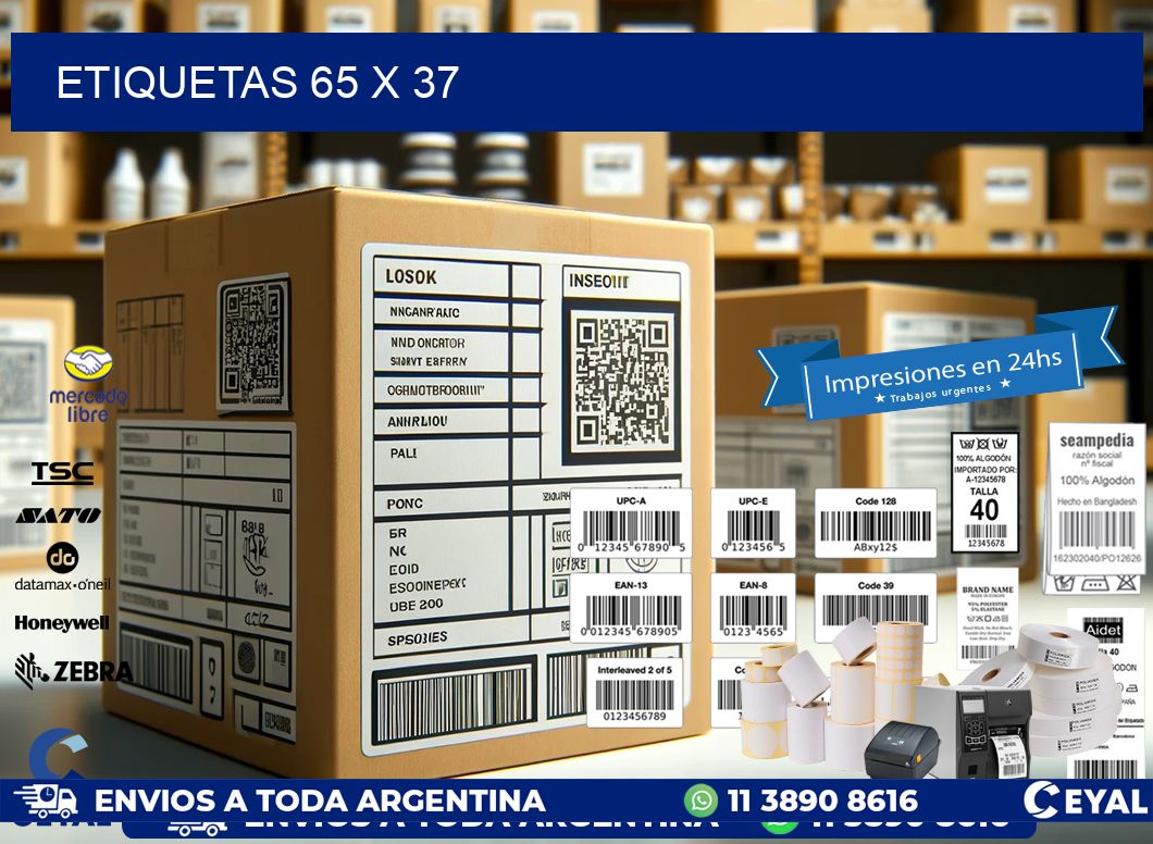 ETIQUETAS 65 x 37