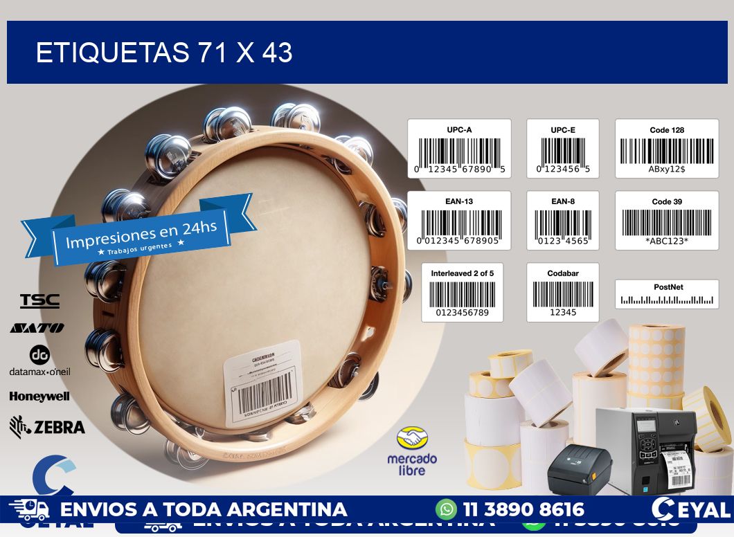 ETIQUETAS 71 x 43