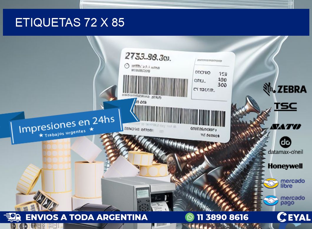 ETIQUETAS 72 x 85
