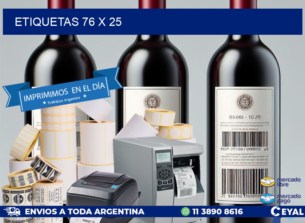 ETIQUETAS 76 x 25