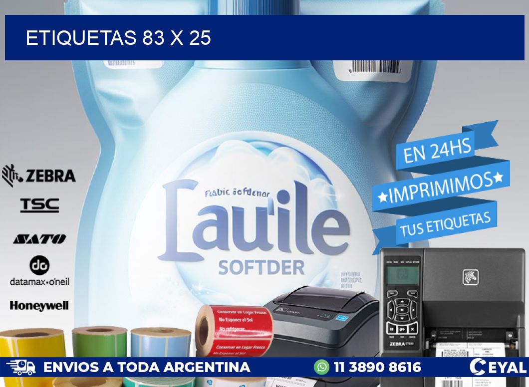 ETIQUETAS 83 x 25
