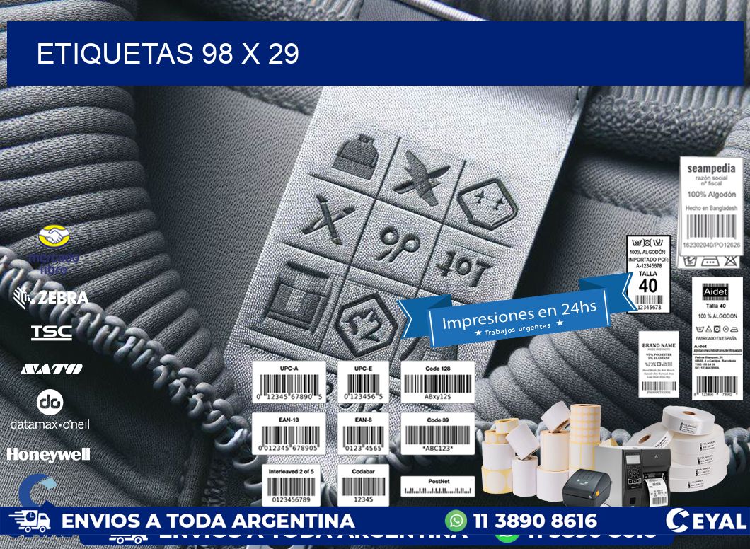 ETIQUETAS 98 x 29