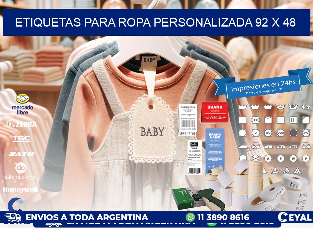 ETIQUETAS PARA ROPA PERSONALIZADA 92 x 48