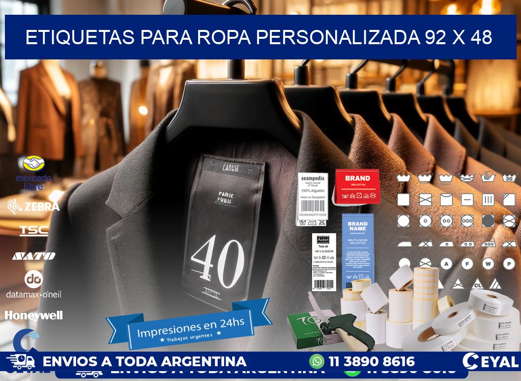 ETIQUETAS PARA ROPA PERSONALIZADA 92 x 48