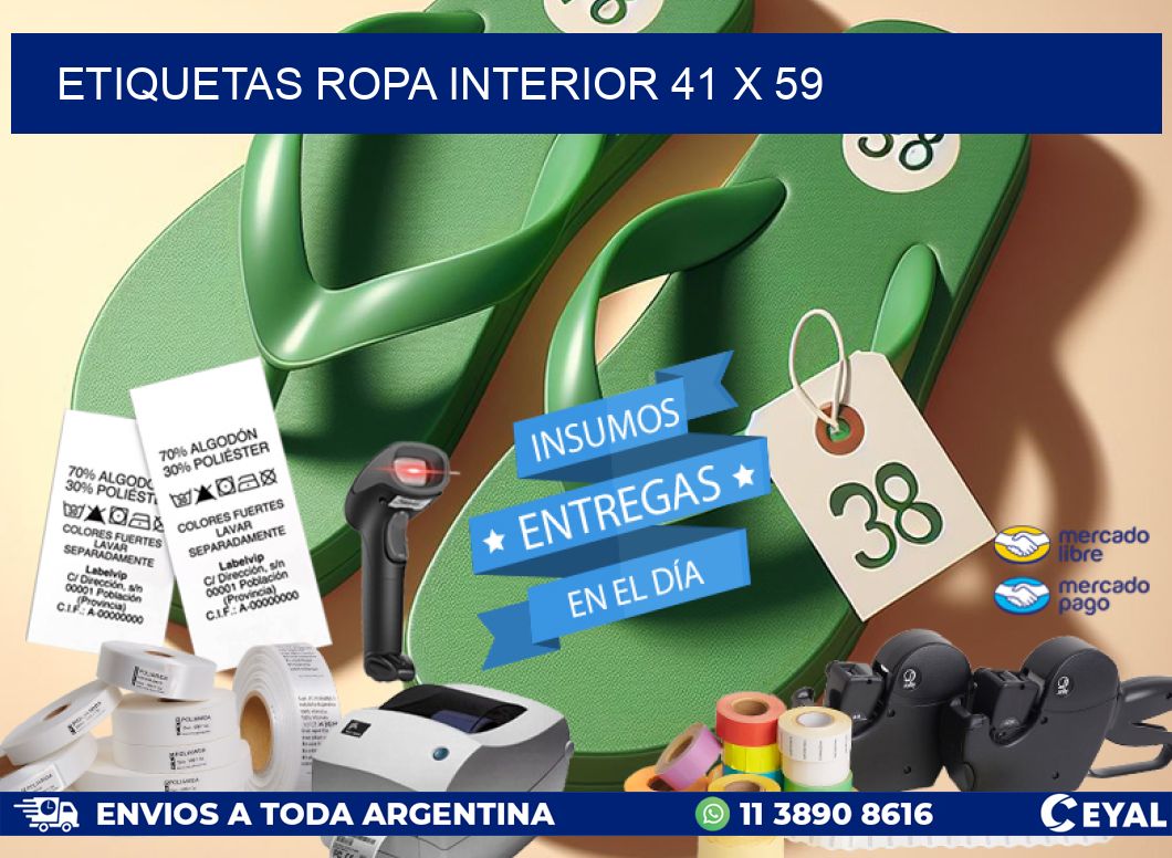 ETIQUETAS ROPA INTERIOR 41 x 59