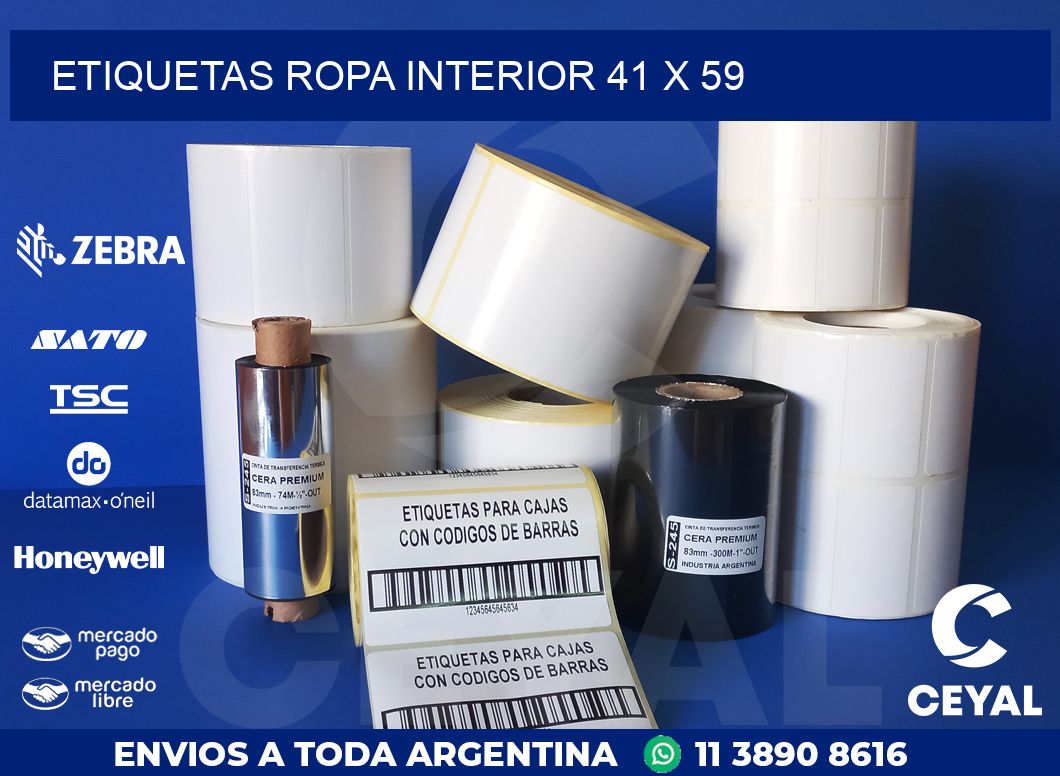 ETIQUETAS ROPA INTERIOR 41 x 59