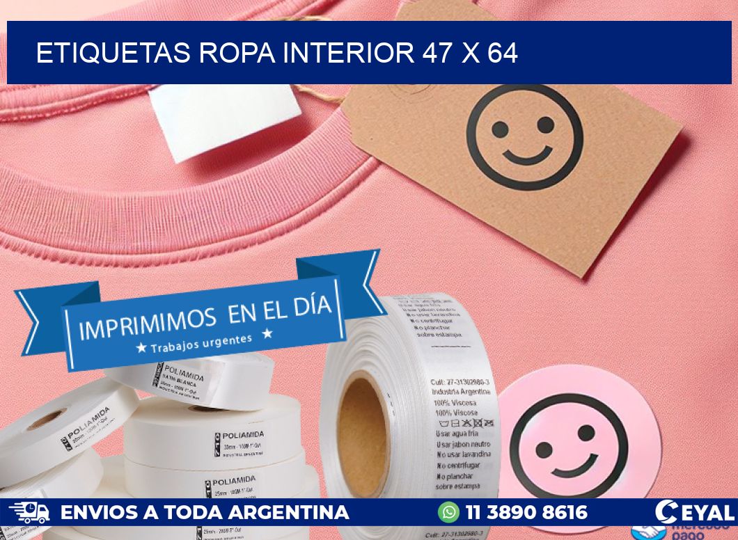 ETIQUETAS ROPA INTERIOR 47 x 64