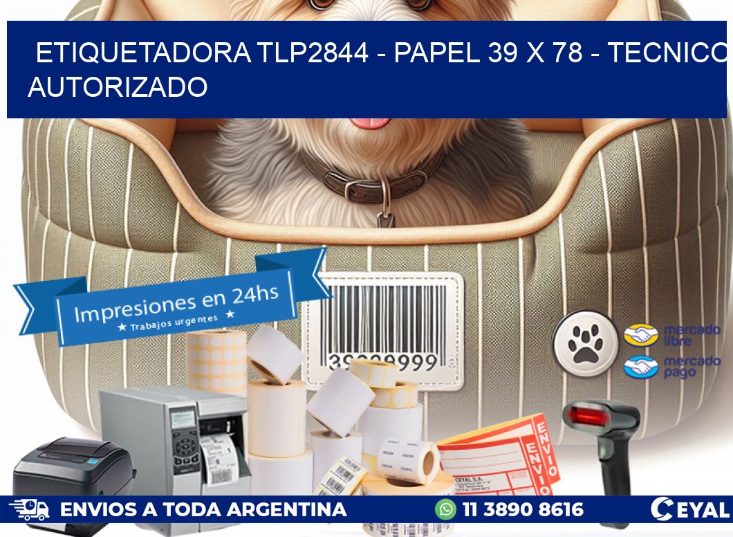 ETIQUETADORA TLP2844 - PAPEL 39 x 78 - TECNICO AUTORIZADO