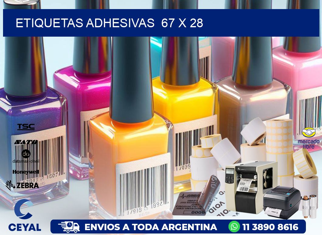 ETIQUETAS ADHESIVAS  67 x 28