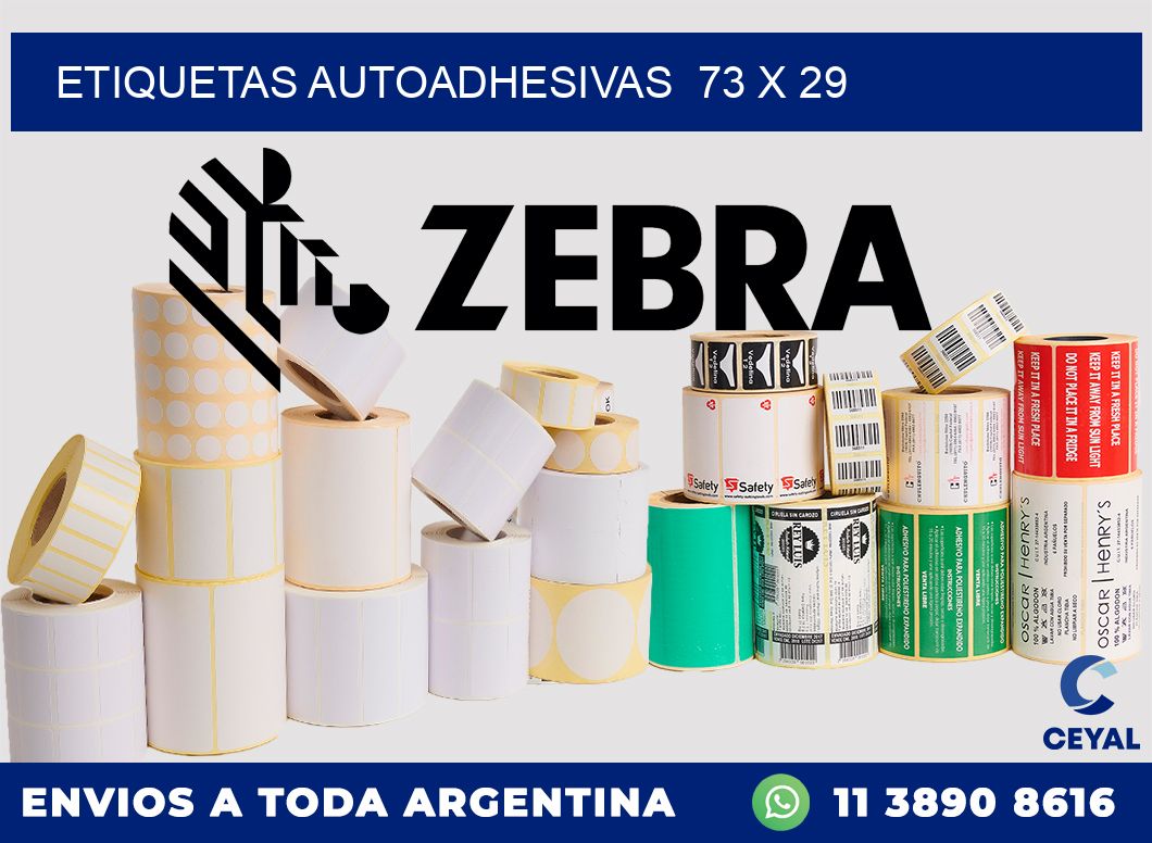 ETIQUETAS AUTOADHESIVAS  73 x 29