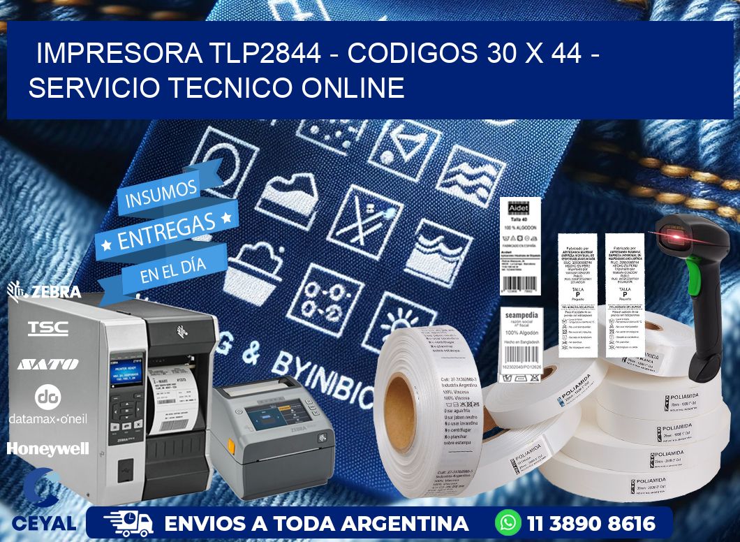 IMPRESORA TLP2844 - CODIGOS 30 x 44 - SERVICIO TECNICO ONLINE