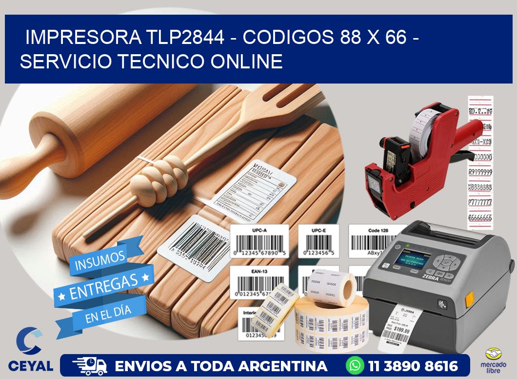IMPRESORA TLP2844 - CODIGOS 88 x 66 - SERVICIO TECNICO ONLINE