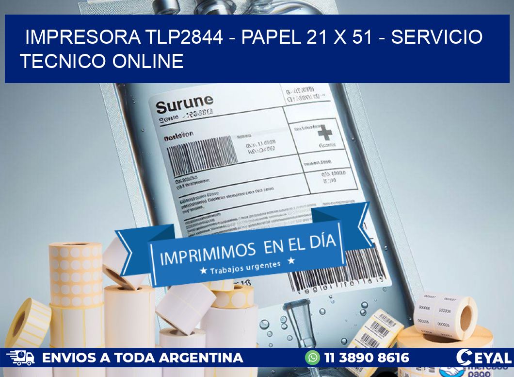 IMPRESORA TLP2844 - PAPEL 21 x 51 - SERVICIO TECNICO ONLINE