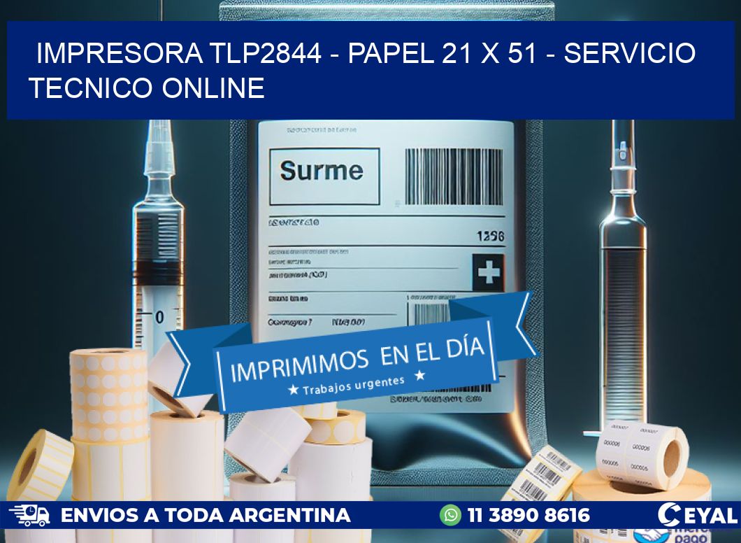 IMPRESORA TLP2844 - PAPEL 21 x 51 - SERVICIO TECNICO ONLINE