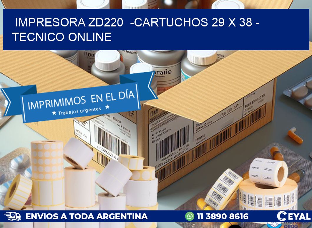 IMPRESORA ZD220  -CARTUCHOS 29 x 38 – TECNICO ONLINE