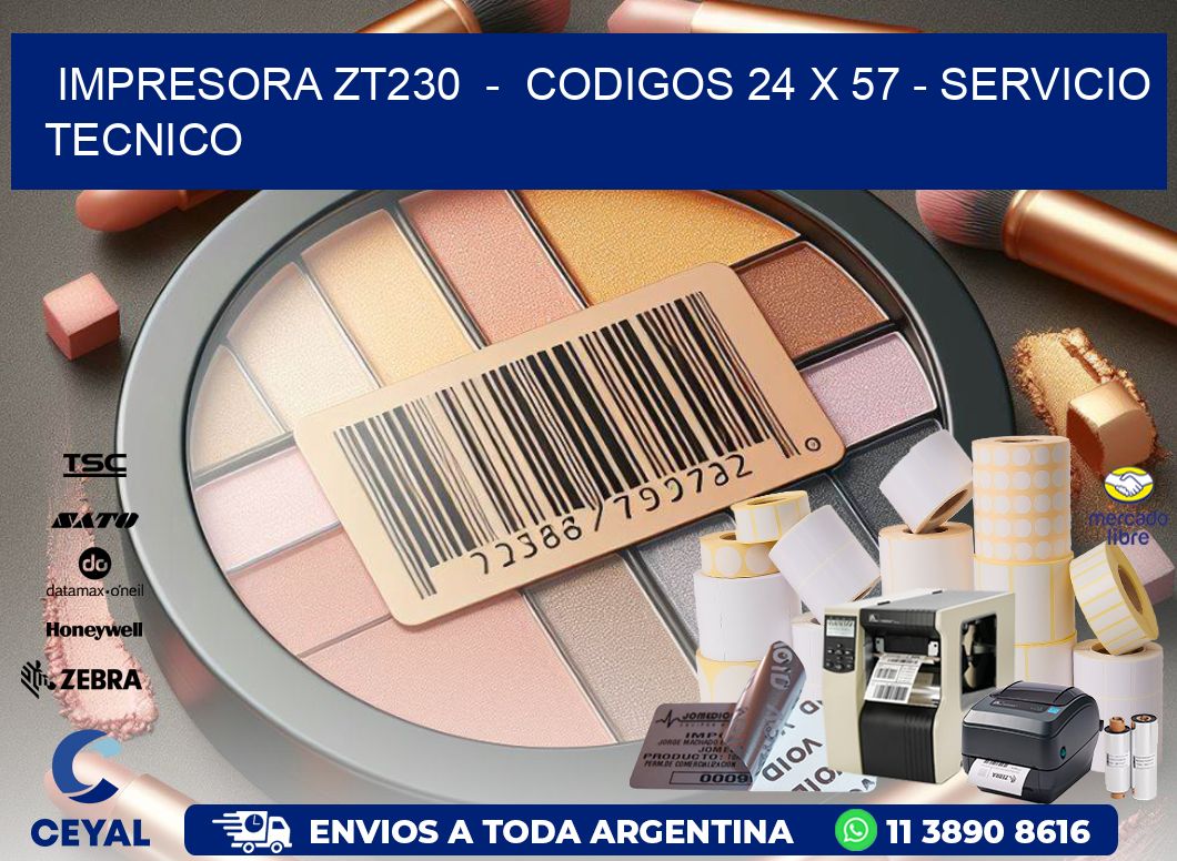 IMPRESORA ZT230  -  CODIGOS 24 x 57 - SERVICIO TECNICO