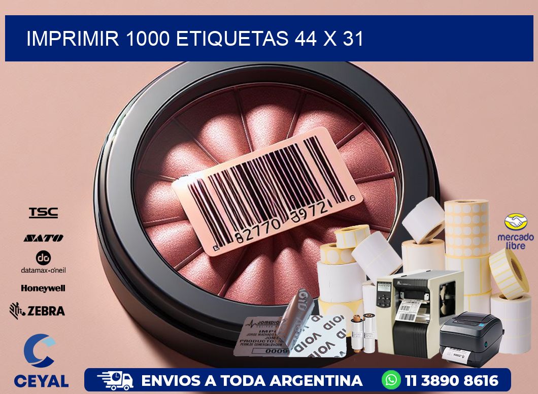 IMPRIMIR 1000 ETIQUETAS 44 x 31