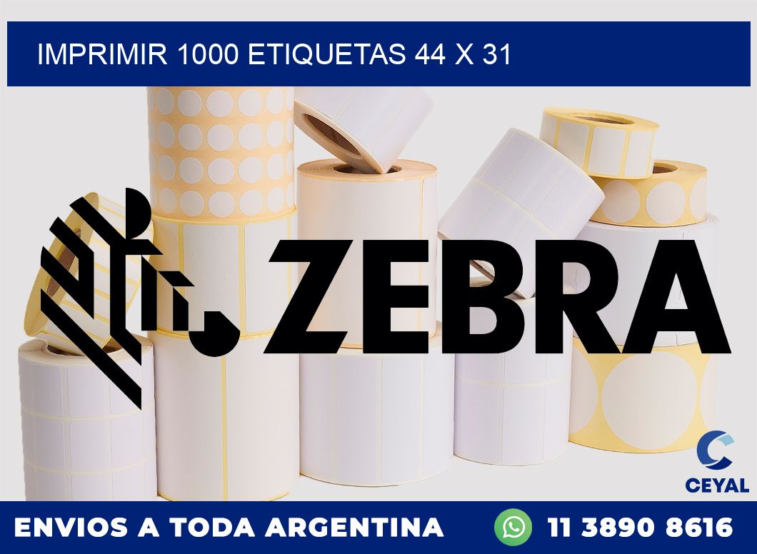IMPRIMIR 1000 ETIQUETAS 44 x 31