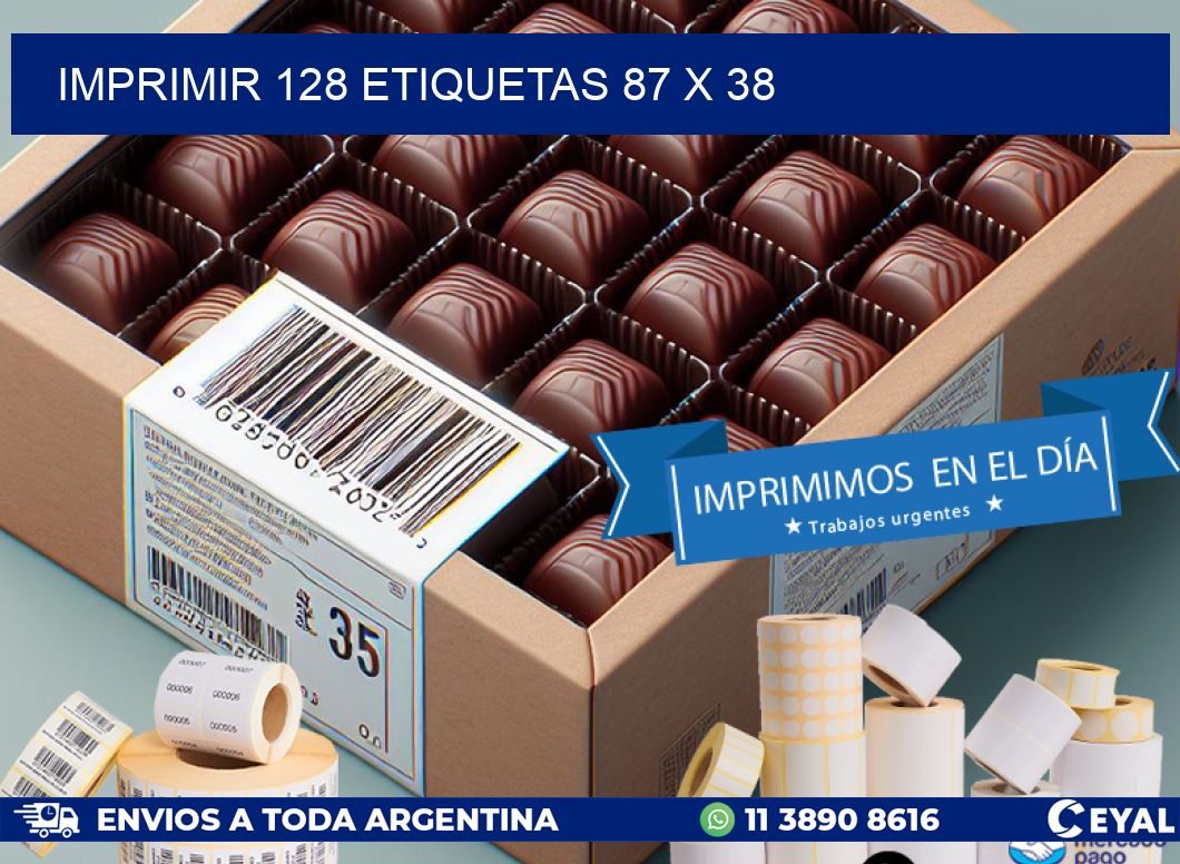 IMPRIMIR 128 ETIQUETAS 87 x 38