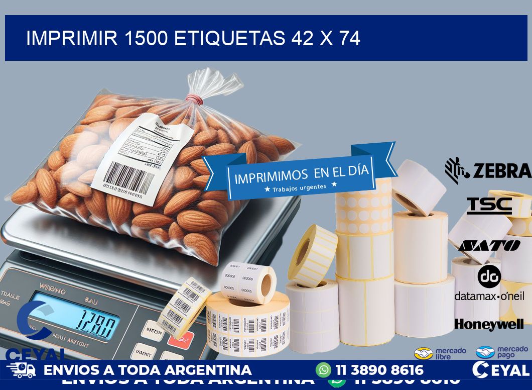 IMPRIMIR 1500 ETIQUETAS 42 x 74
