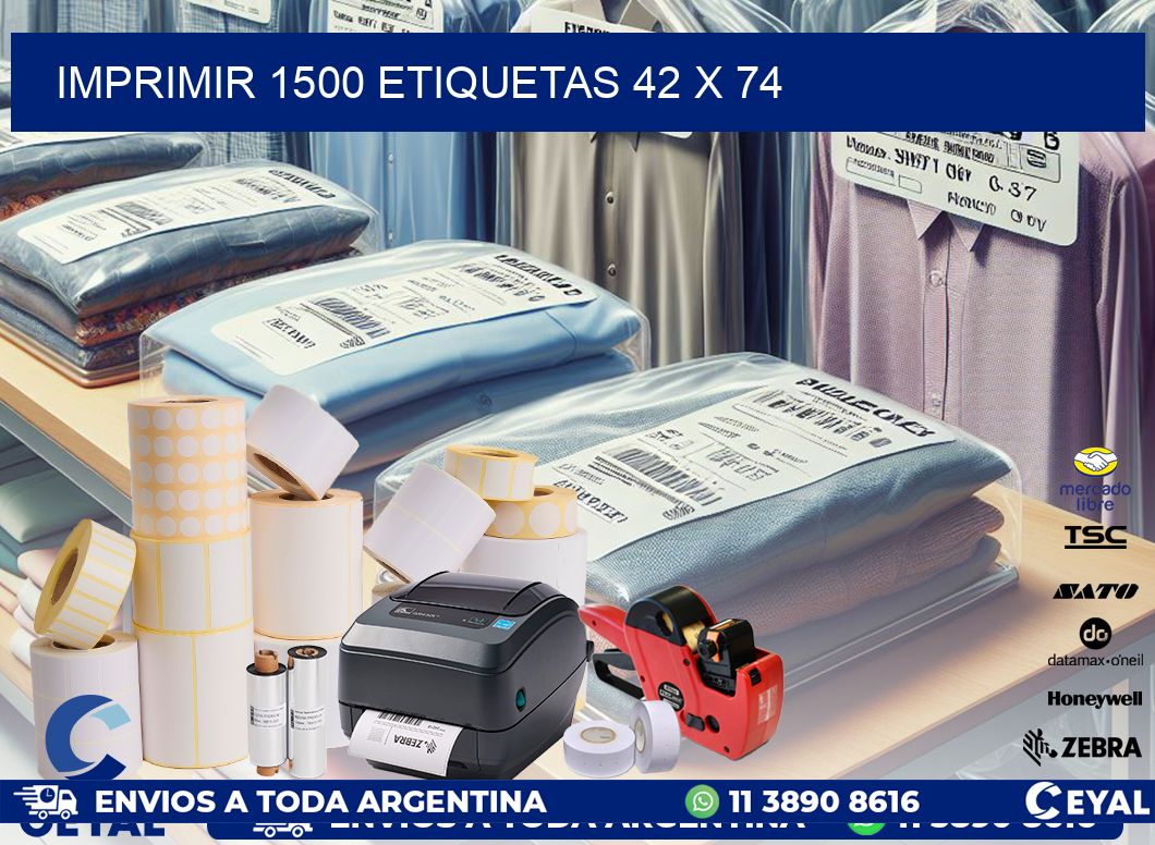IMPRIMIR 1500 ETIQUETAS 42 x 74