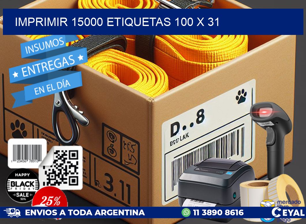 IMPRIMIR 15000 ETIQUETAS 100 x 31