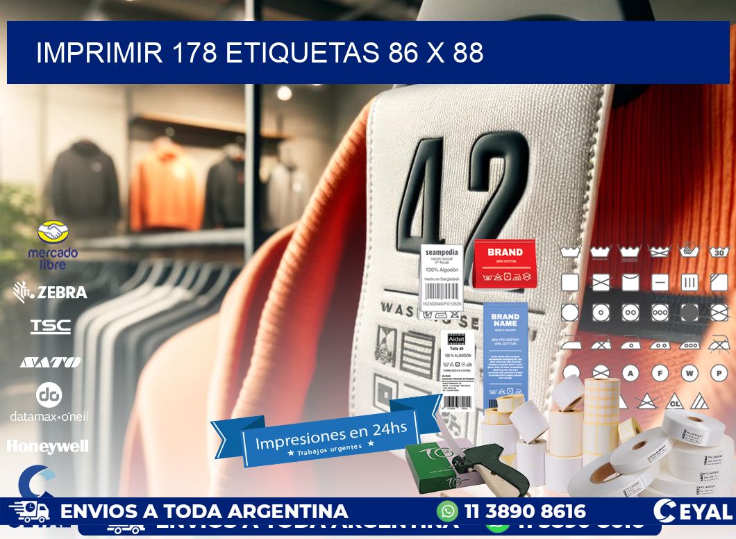 IMPRIMIR 178 ETIQUETAS 86 x 88
