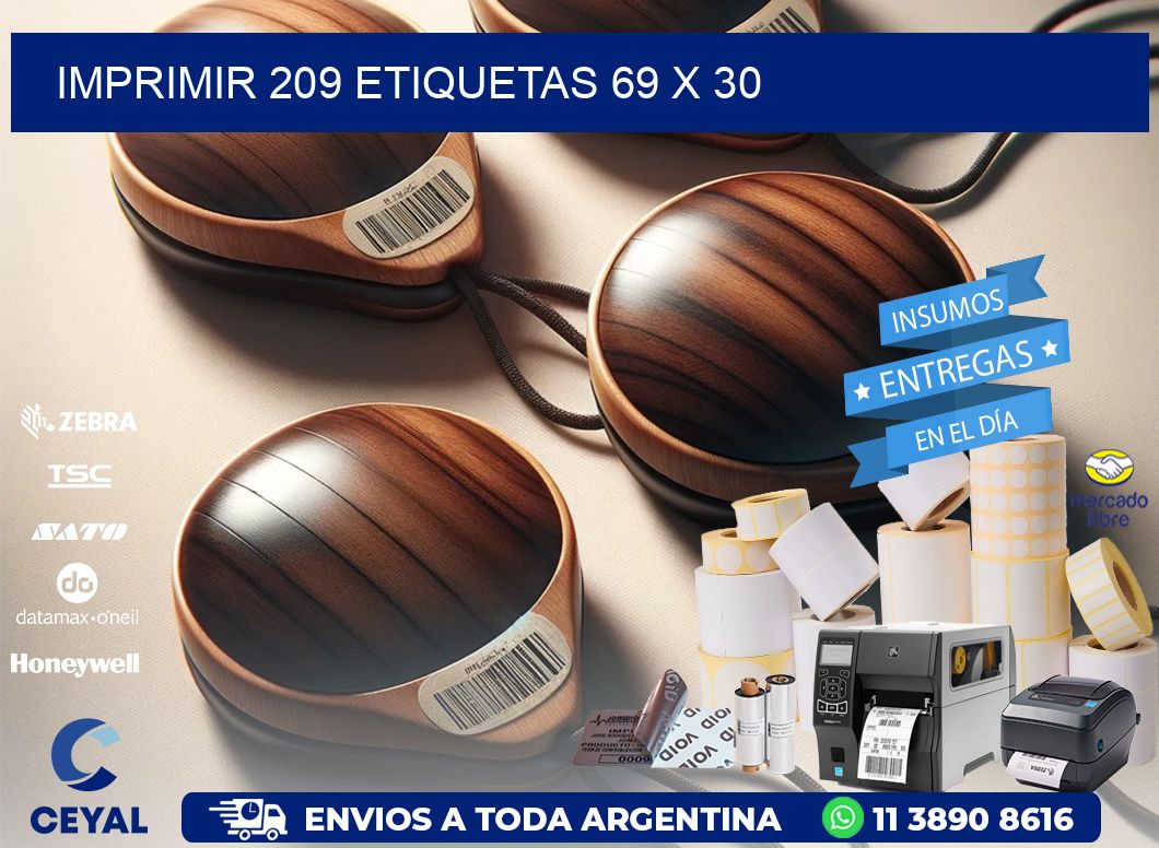 IMPRIMIR 209 ETIQUETAS 69 x 30