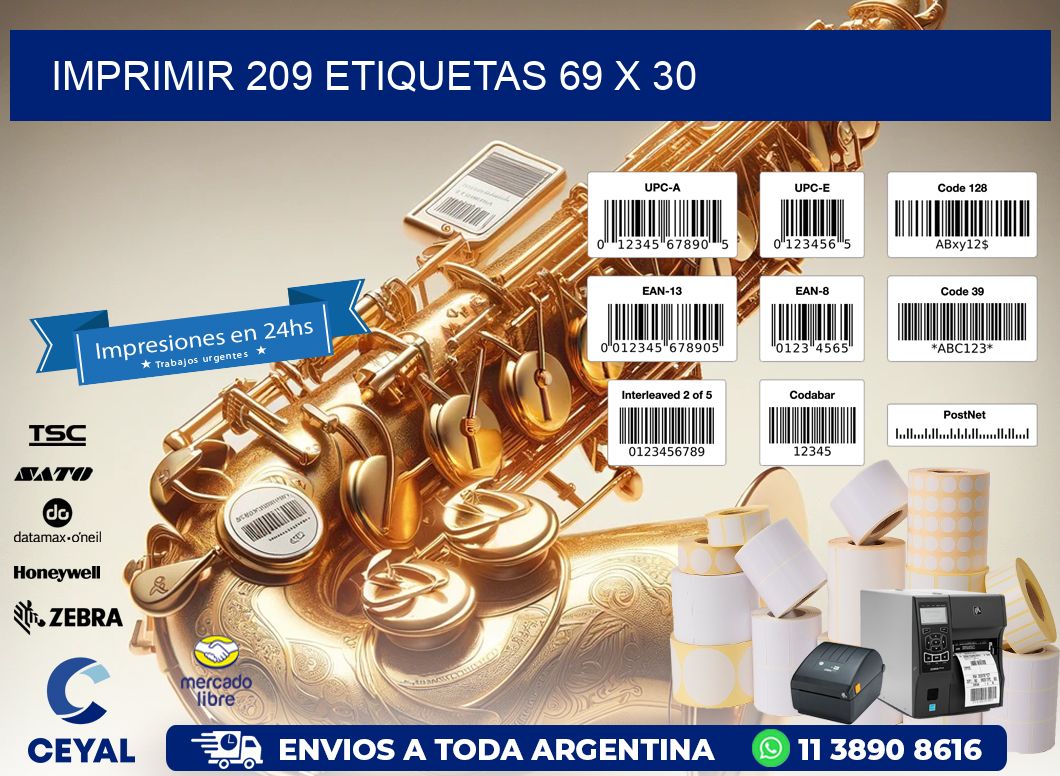IMPRIMIR 209 ETIQUETAS 69 x 30